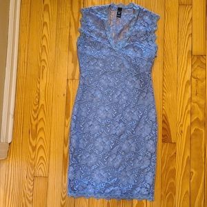 Windsor blue lace overlay dress